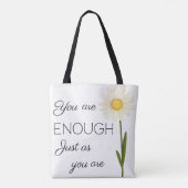 Tote Bag Habiliter le devis et la marguerite (Dos)