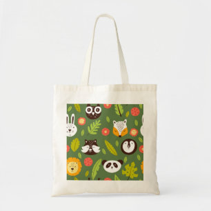 Tote Bag Habitants de la forêt : motif scandinave pour enfa