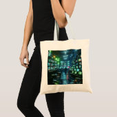 Tote Bag Hacker’s Lair - Neon Green et Blue (Devant (produit))