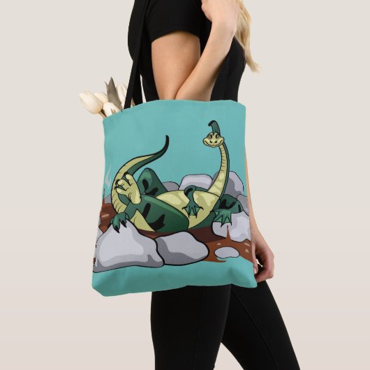Tote Bag Hadrosaurus Se Détendre Dans Un Jacuzzi. (De près)