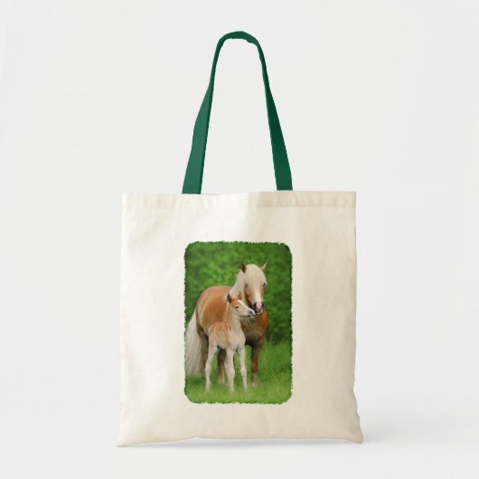 Tote Bag Haflinger Horse mignon Bébé Foal Baiser Mum Pony P (Devant)