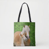 Tote Bag Haflinger Horses Joli Fosse Embrasse maman Photo — (Devant)