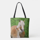 Tote Bag Haflinger Horses Joli Fosse Embrasse maman Photo — (Dos)