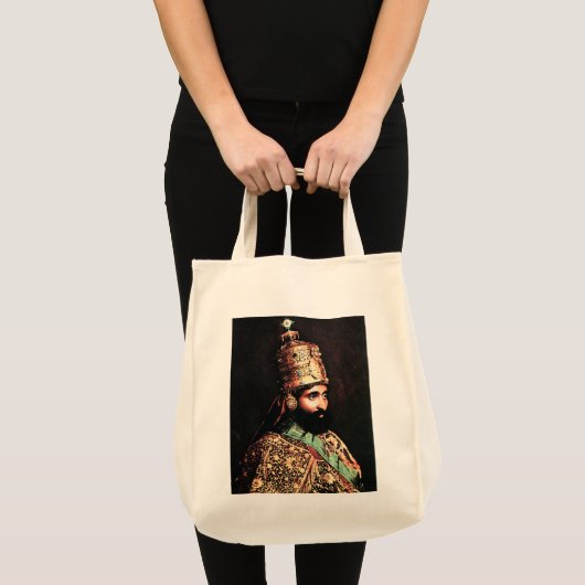 Tote Bag Haile Selassie Empire of Ethiopia Rastafari (Devant (produit))