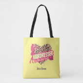 Tote Bag Hairtraver leopard Hair Hustler Hairstylist (Devant)