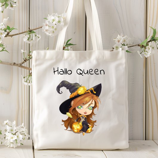 Tote Bag Hallo Queen Cute Witch | Halloween