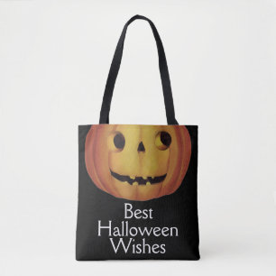 Tote Bag Halloween à l'ancienne, Citrouille (jack-o'-lanter