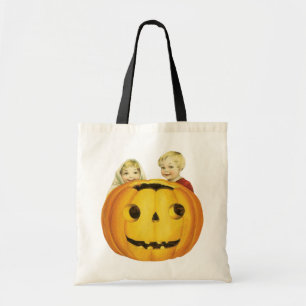 Tote Bag Halloween à l'ancienne, Jack-o'-lanterne(Citrouill