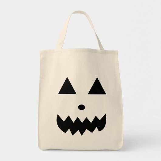 Tote Bag Halloween à visage Citrouille mignon (Devant)