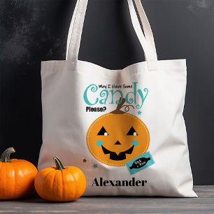 Tote Bag Halloween à visage Citrouille mignon