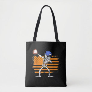 Tote Bag Halloween amusant et amusant dans le baseball des