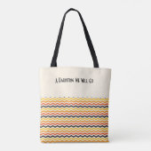 Tote Bag Halloween Automne Chevron Automne Couleurs Nom bla (Dos)