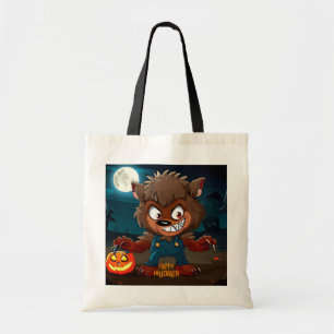 Tote Bag Halloween/automne/loup-garou/dessin animé