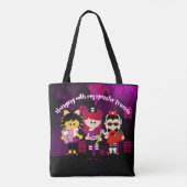 Tote Bag Halloween avec mes amis monstre (Dos)