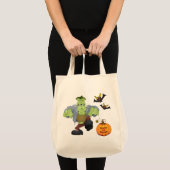Tote Bag Halloween Bag-Frankenstein (Devant (produit))