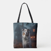 Tote Bag Halloween, berger australien (Dos)