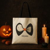 Tote Bag Halloween Bow Cute Boo Ghost