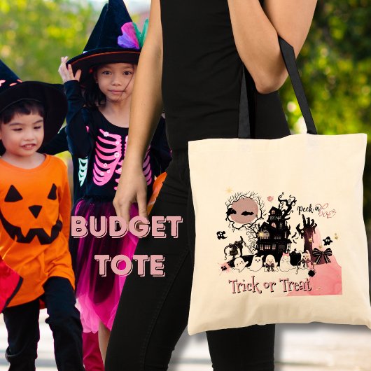 Tote Bag Halloween Budget Fourre-tout - Peek a Boo Haunted