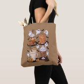 Tote Bag Halloween Café Cute Fall Iced Café Lover Cadeau (De près)