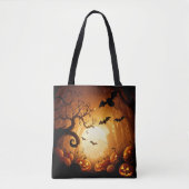 Tote Bag Halloween/chauve-souris/Citrouille/automne (Devant)