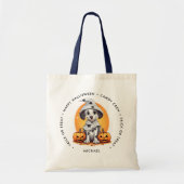 Tote Bag Halloween Chien Chien Chien Personnalisé Trick Ou  (Devant)