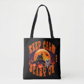 Tote Bag Halloween cimetière mignon Fantôme et Jack-O Lante (Devant)