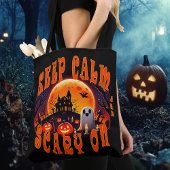 Tote Bag Halloween cimetière mignon Fantôme et Jack-O Lante