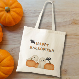 Tote Bag Halloween Citrouille du fantôme mignon