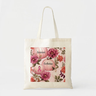 Tote Bag Halloween Citrouille rose survivant