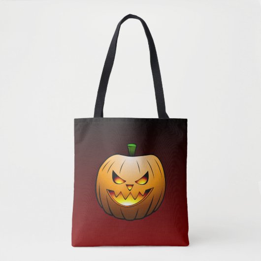 Tote Bag Halloween Citrouille Trick ou traitement (Devant)