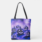 Tote Bag Halloween Citrouille violet (Dos)