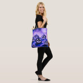 Tote Bag Halloween Citrouille violet (Sur le modèle)