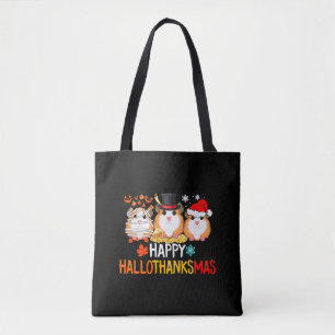Tote Bag Halloween Cochon de Guinée Thankesgiving Noël