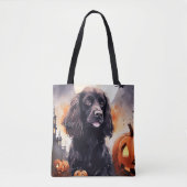 Tote Bag Halloween Cocker Spaniel Avec Citrouilles (Devant)