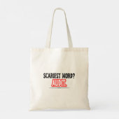 Tote Bag Halloween comptable drôle - Mot le plus effrayant  (Dos)