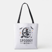 Tote Bag Halloween Conception de sorcière Éffrayante - Vol (Dos)