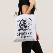 Tote Bag Halloween Conception de sorcière Éffrayante - Vol (De près)
