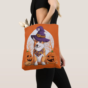 Tote Bag Halloween Corgi