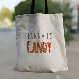 Tote Bag Halloween Corn Trick ou traitement personnalisé