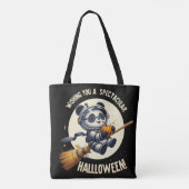 Tote Bag Halloween cosmique : L'astronaute de Panda aime le (Dos)