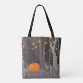Tote Bag Halloween Cute Cat & Jack-o'-lantern (Dos)