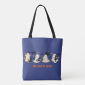 Tote Bag Halloween Cute Éffrayant Ghost Chat - Chat cadeau  (Dos)