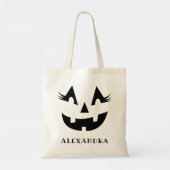Tote Bag Halloween de visage de Citrouille de Jack-o'-lante (Dos)