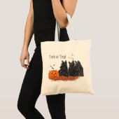 Tote Bag Halloween des Terriers écossais (Devant (produit))