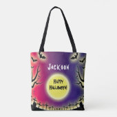 Tote Bag Halloween du cimetière éffrayant (Dos)