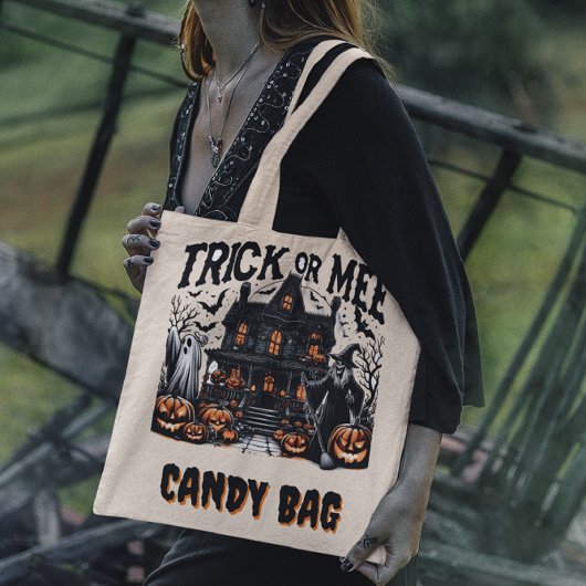 Tote Bag Halloween éffrayant avec fantômes et citrouilles !