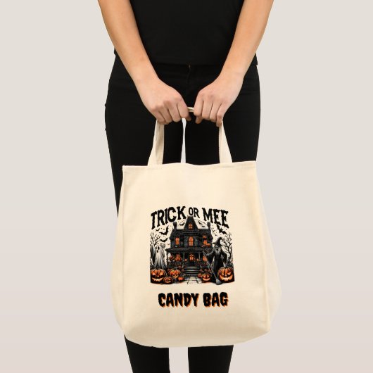Tote Bag Halloween éffrayant avec fantômes et citrouilles ! (Devant (produit))