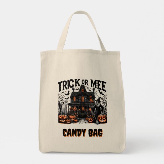 Tote Bag Halloween éffrayant avec fantômes et citrouilles ! (Dos)