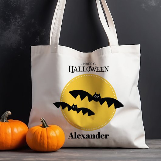 Tote Bag Halloween éffrayant chauves-souris