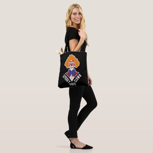Tote Bag Halloween Éffrayant Clown Vibes Déplaisant Retro C (Sur le modèle)